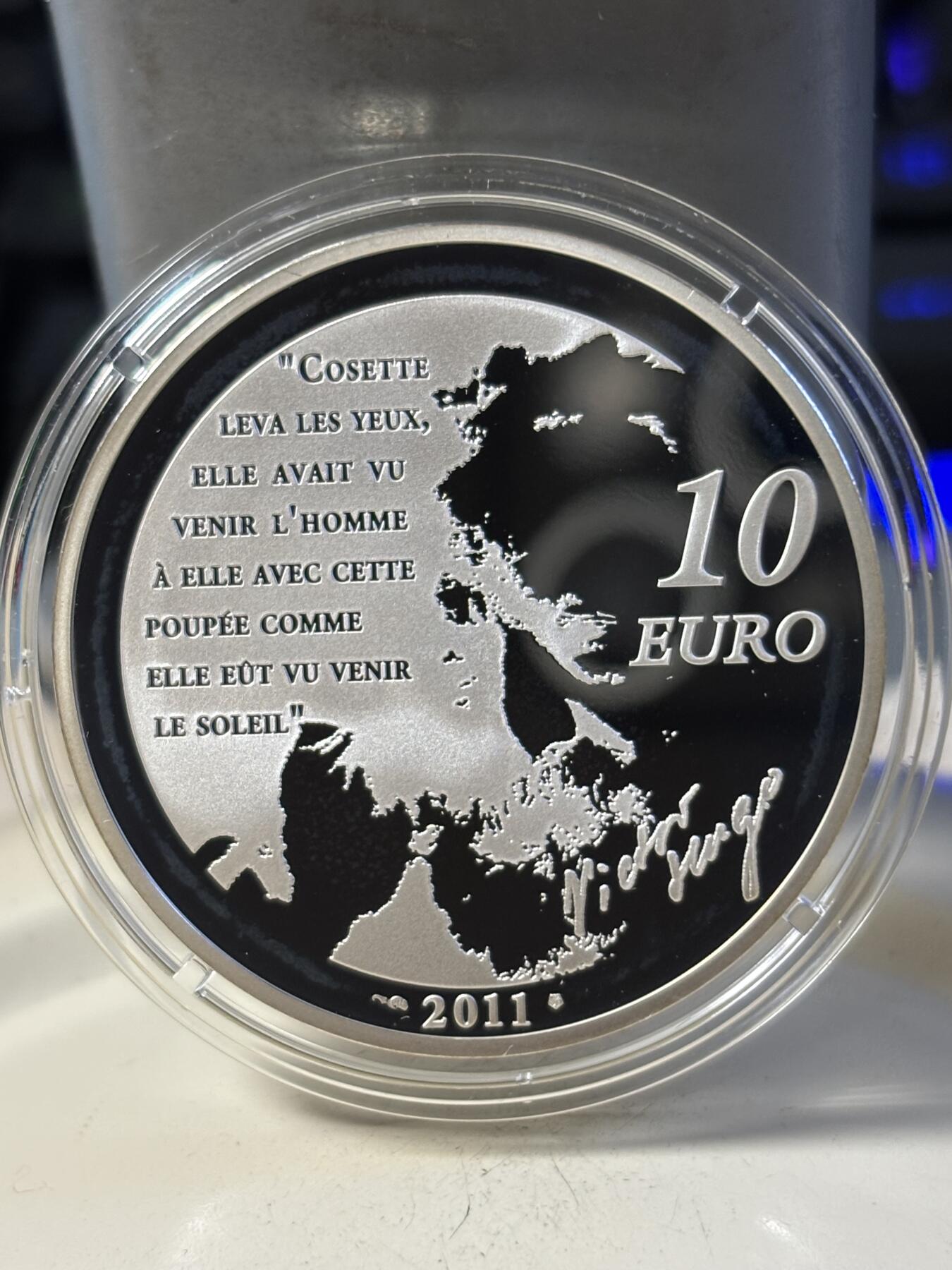 第197期拍卖 法国2011年纪念银币3枚套，900银，22.2克*3，发行10000枚