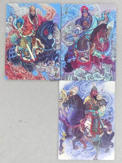 龙虎卡牌-八二场（满200元包邮，无佣金，每周六结拍，欢迎送拍） - 彩闪3张 齐卡文化 冯涛 - 颜良&文丑&魏延