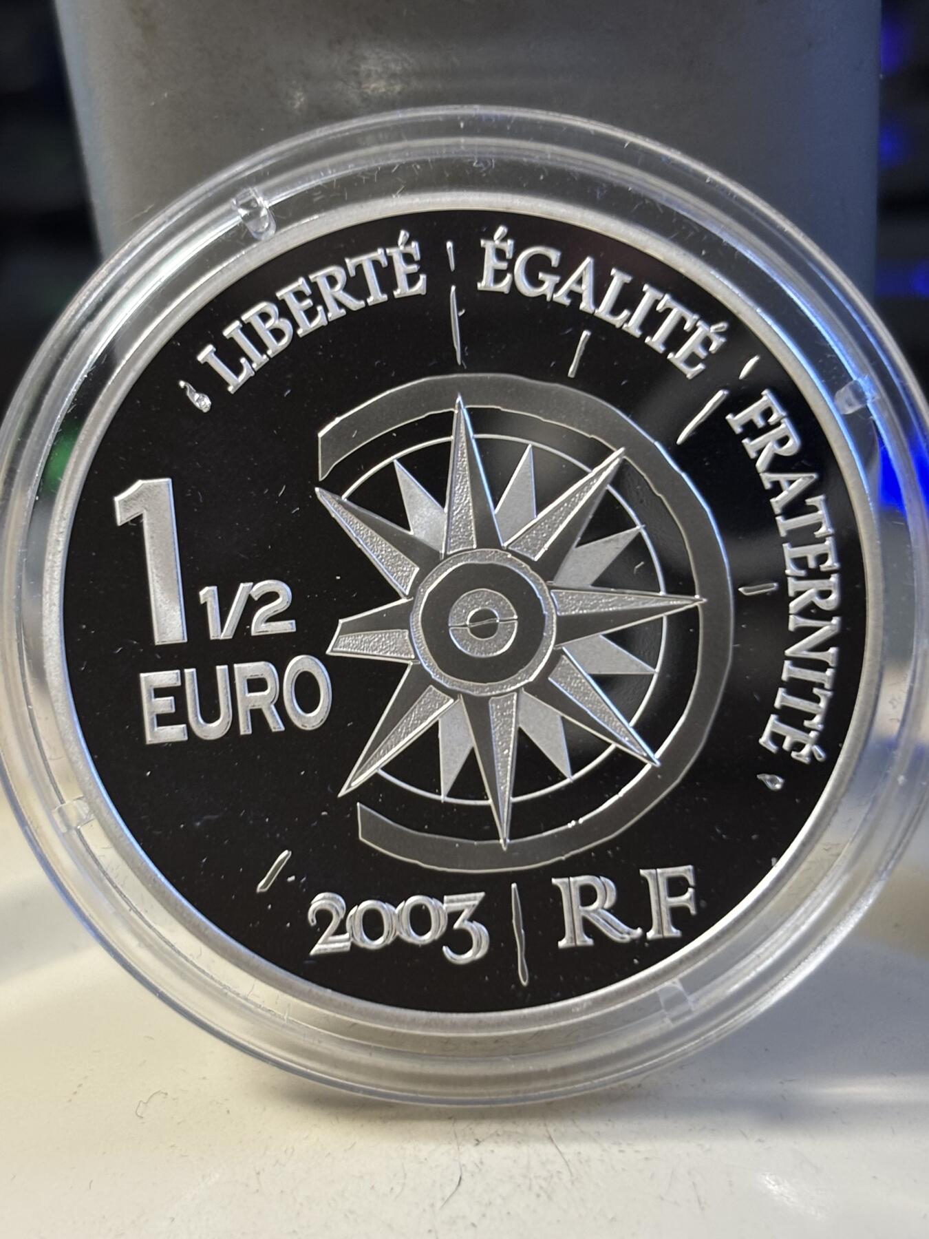 第197期拍卖 法国2003年环游世界系列精制银币套3枚套，22.2克*3，发行 15000套