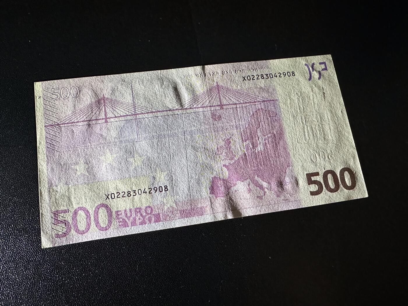 《外钞收藏家》第六百二十六期（精品场）（长期征集拍品、欢迎藏友们联系合作） 德国版一签500欧元 尾8 全新角不绝 品相如图