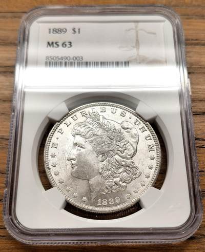 凡希社世界钱币微拍第三百二十二期 - 1889美国摩根壹元大银NGC-MS63