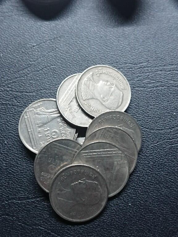 松南世界钱币——260409 泰国1泰铢镍币10枚