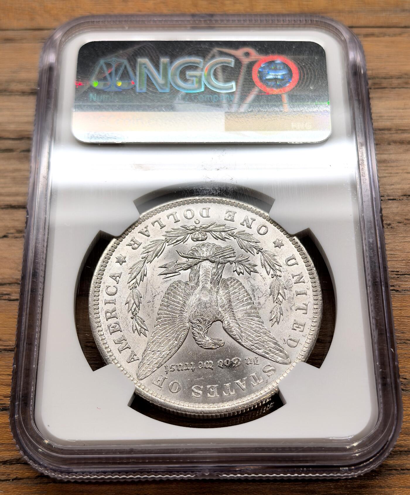 凡希社世界钱币微拍第三百二十二期 1885O美国摩根壹元大银NGC-MS63，原色银光品。