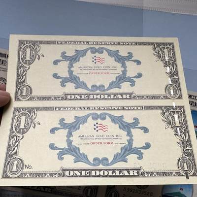 🌹外币初藏🌹🐯2026年第41场   每周二四六晚8️⃣点 世界钱币 中国钓鱼岛纪念版 2009年1美元四连体钞 全球限量10000套 带册