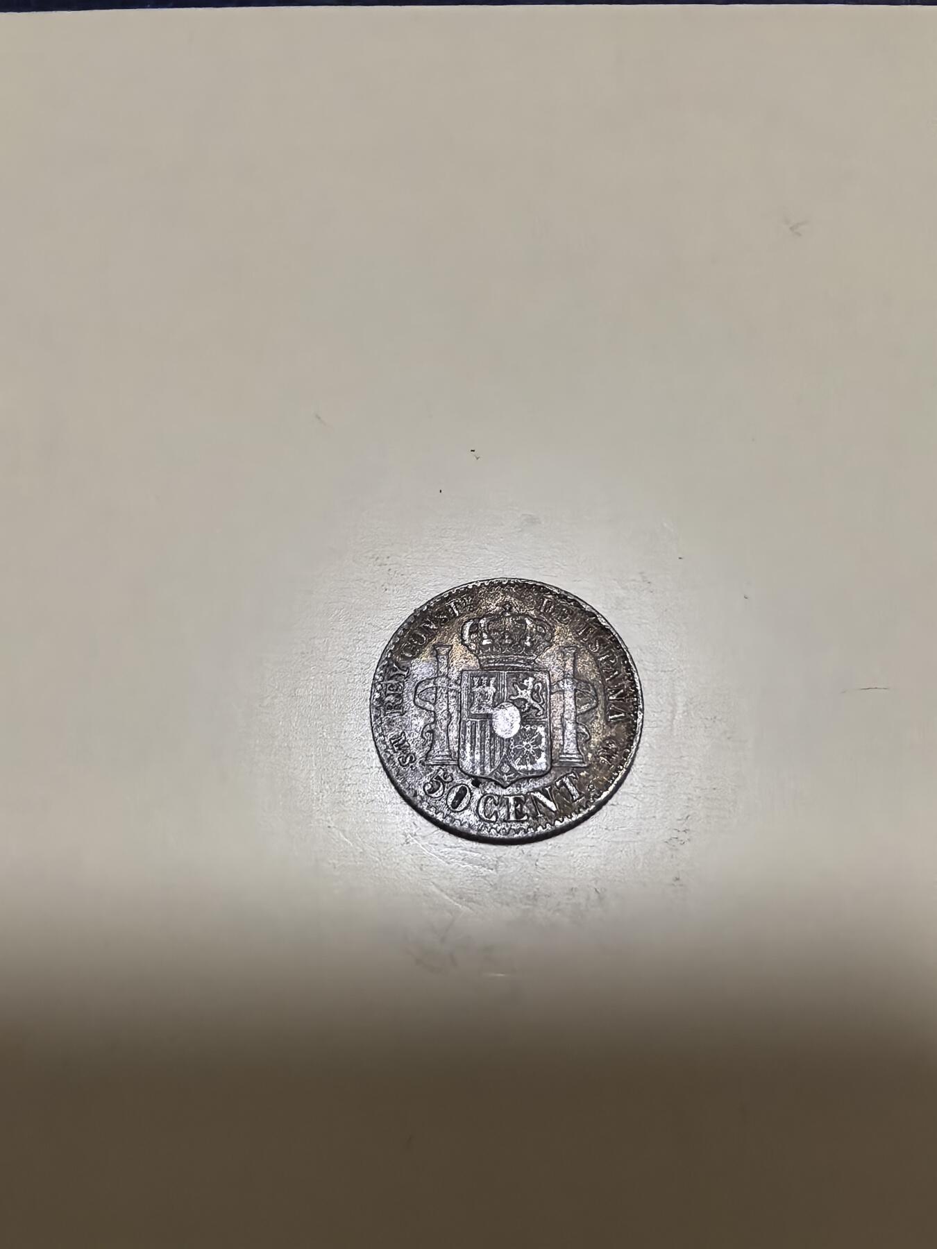 长老汇马年精选第十七场拍卖 1885西班牙阿方索十二世50分银币，2.5克835银，不到150万枚（5）