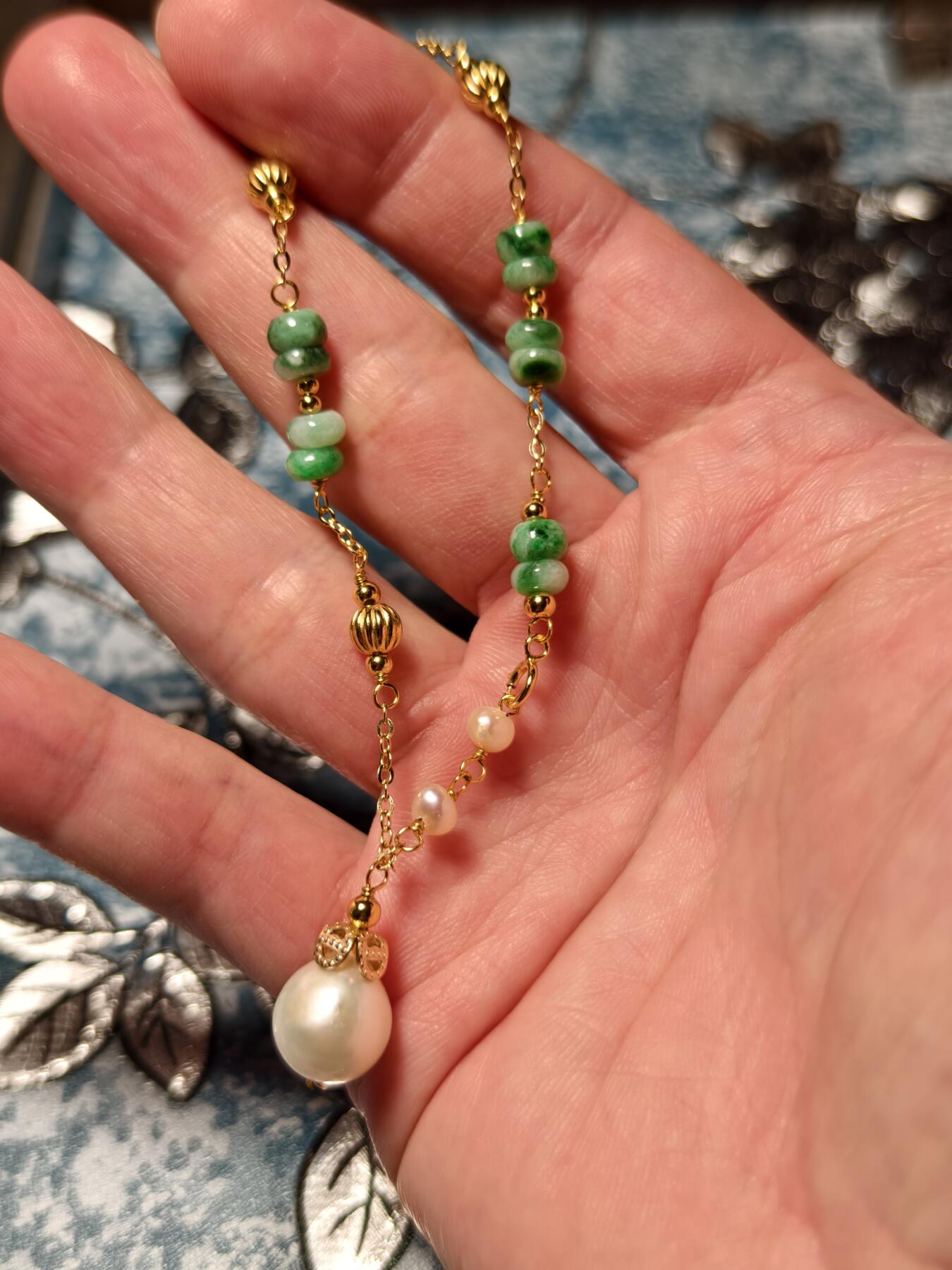 抚柳草堂-第二十四期章牌钱币  奖章勋章 满百包邮 放漏专场 珍珠翡翠银手链 天然a货翡翠 天然珍珠 925银镀金手链 天然材质 假一赔十 上手显白 百搭款式 总重6.9g