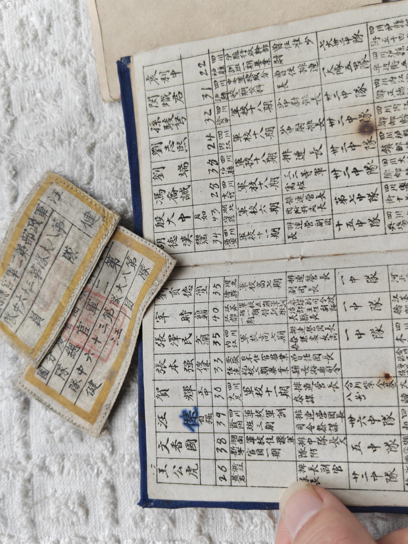 一位川军团长的徽章老证书