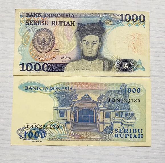 1987年 印度尼西亚1000卢比纸币