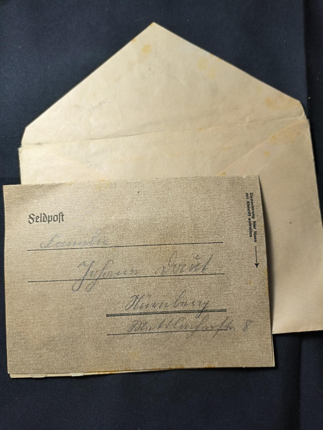 云宸嘉赏-勋臻佳藏四月精品甄选场次（低佣 一元一手） 德意志第三帝国东线战场 国防军战地邮政 附带当时原品小花一朵