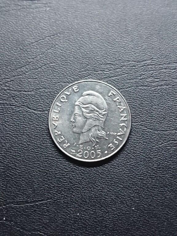 松南世界钱币——260409 法属新喀里多尼亚20法郎镍币