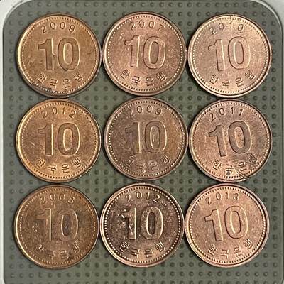 2026年第43场各国散币拍卖（总第193场） - 韩国10韩元9枚