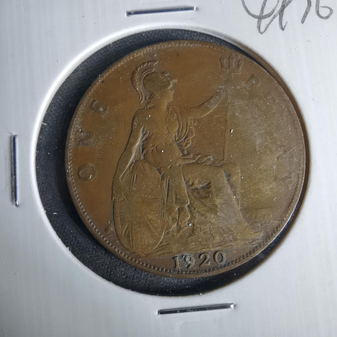 沼泽如烟--第1049场 英国1920年1便士