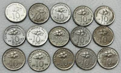 文馨钱币收藏第 299 场，长期接代拍业务 - 全新马来西亚 1989-2009 年 12枚年份不重复