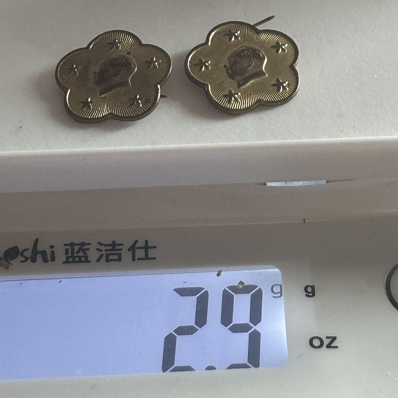 【极罕见毛像含2 4 k金章两枚】
