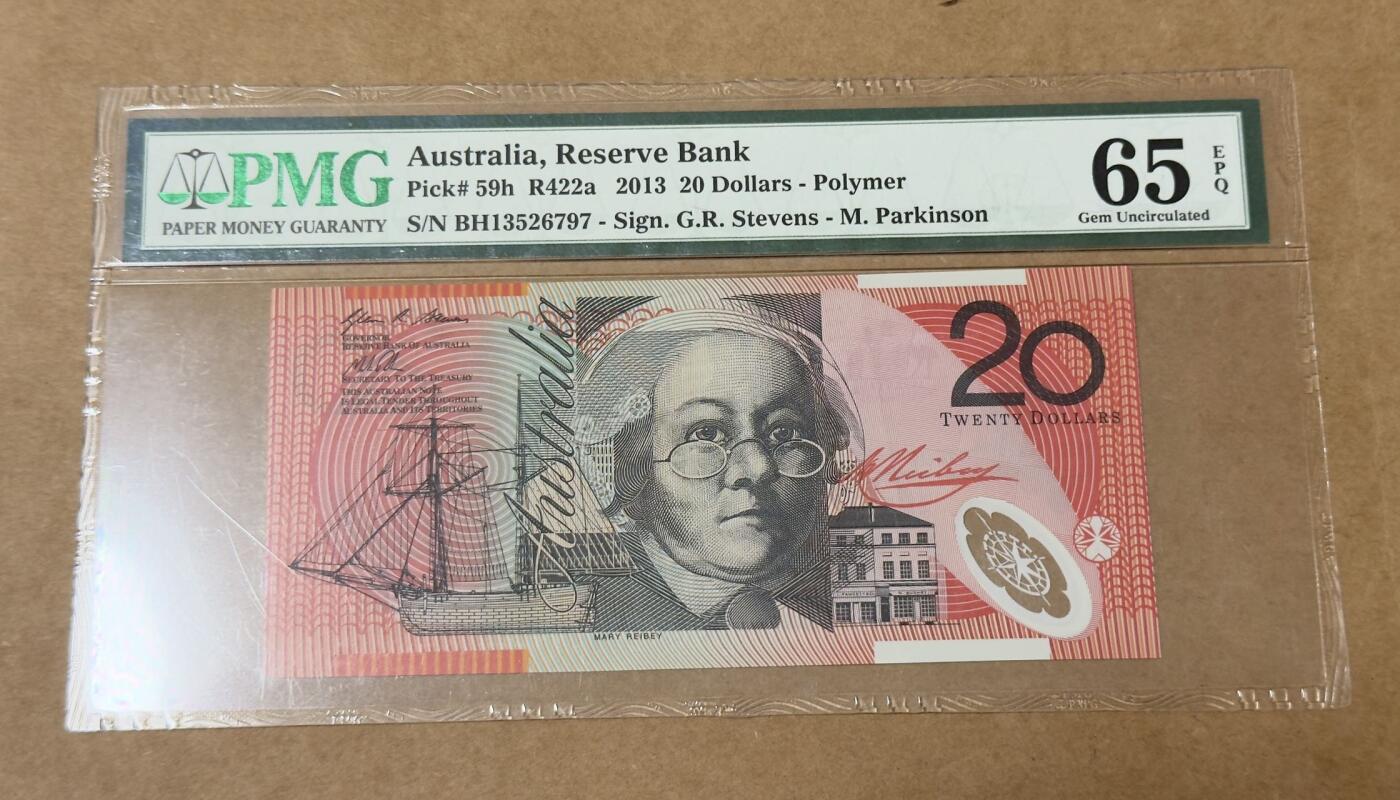 【礼羽收藏】🌏世界钱币拍卖第132期 澳大利亚20澳币PMG65分