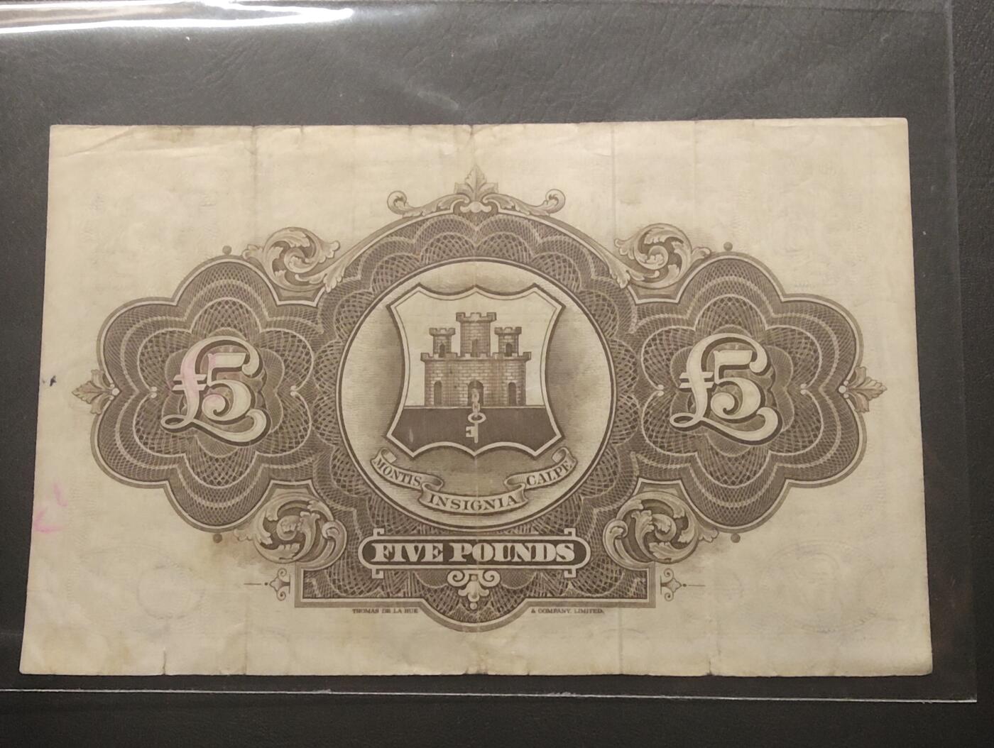 2026四月第二期，总第223期 直布罗陀1958年5镑流通品相有字迹 早期年份·