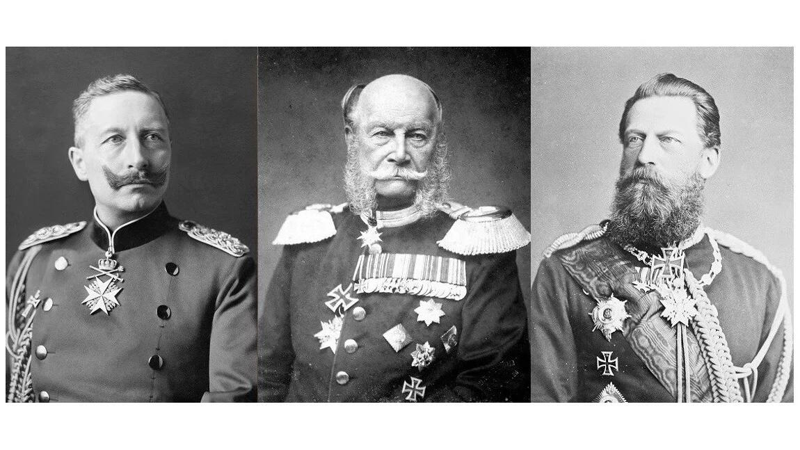 【艺术】德国艺术大章 威廉二世+三皇之年+鹰徽 高浮雕精制彩色超大镀金章70MM 121克