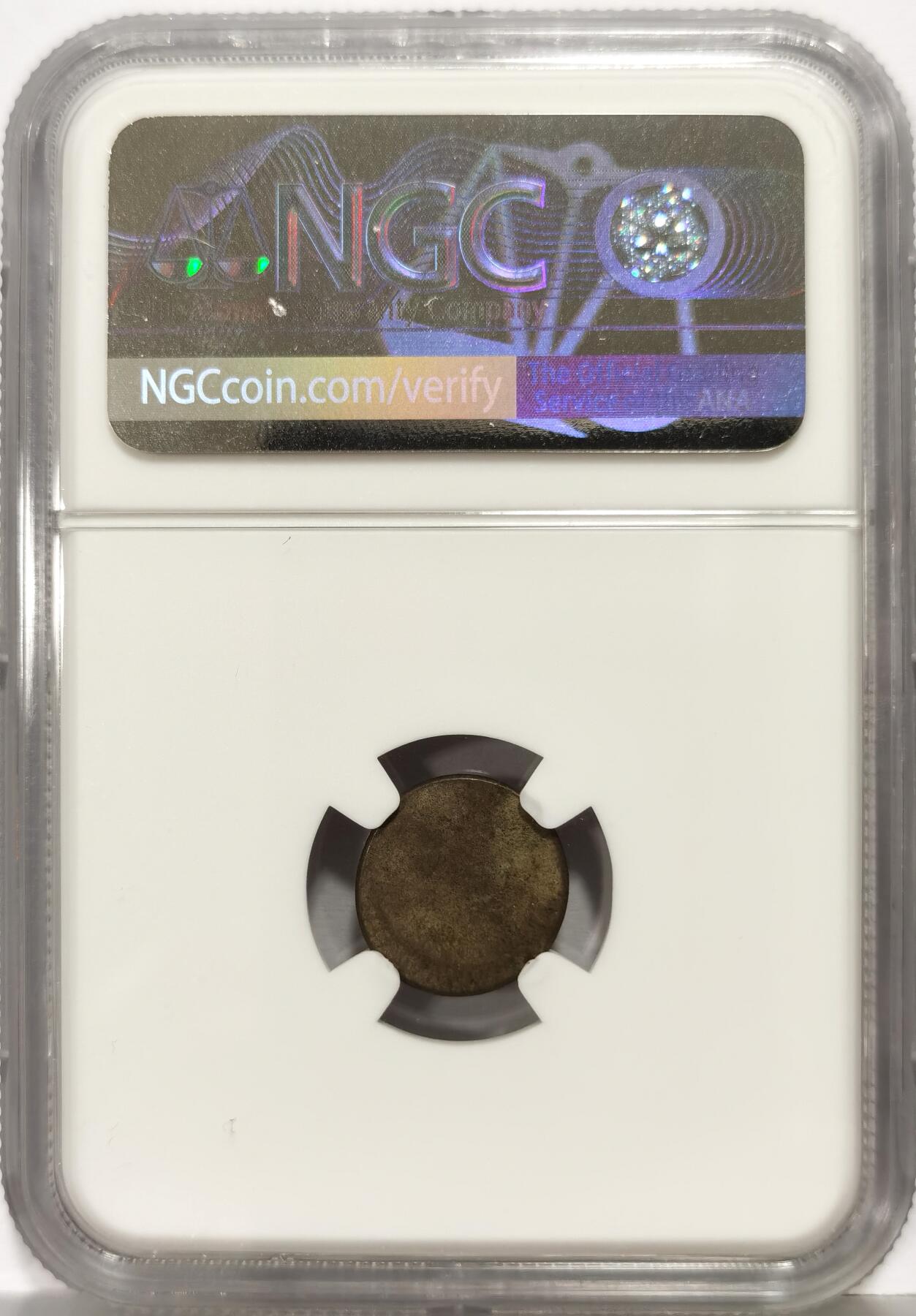 博洋堂世界钱币拍卖第168期（全场包邮） NGC MS62 柬埔寨1600-1860年神鸟2PE银币，原光淡彩，东南亚热门品种，MS级属于百里挑一的品相。