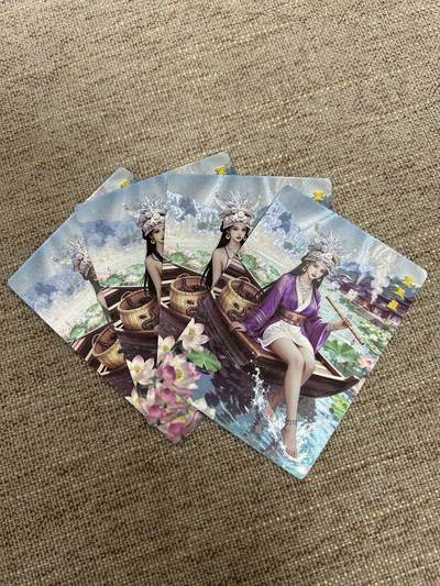 喜灰玩卡拍卖第七期，接拍品0佣金，欢迎送拍，释放现金流，让自己有资金可以购买更多喜欢的卡牌，让别的卡友能淘到更多心仪的卡牌 - 桔梗 神凰百剑行 蓝凤凰 三渐变加艺术卡