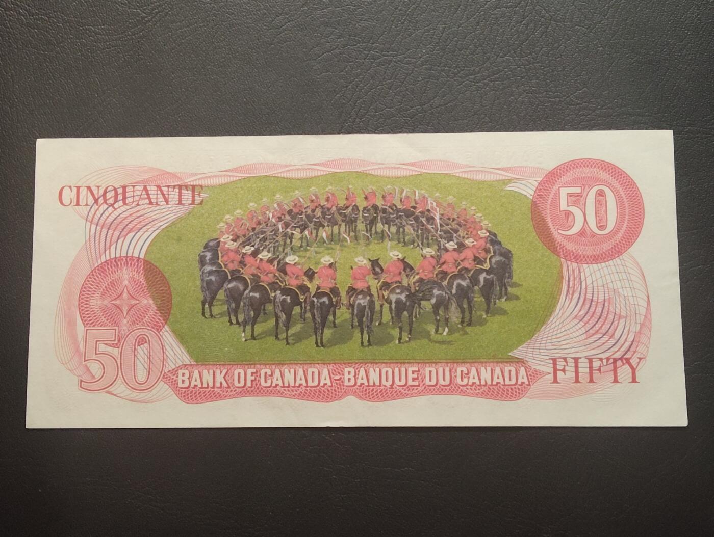 2026四月第二期，总第223期 加拿大1975版50元AUNC 麦肯齐金总理和皇家骑警
