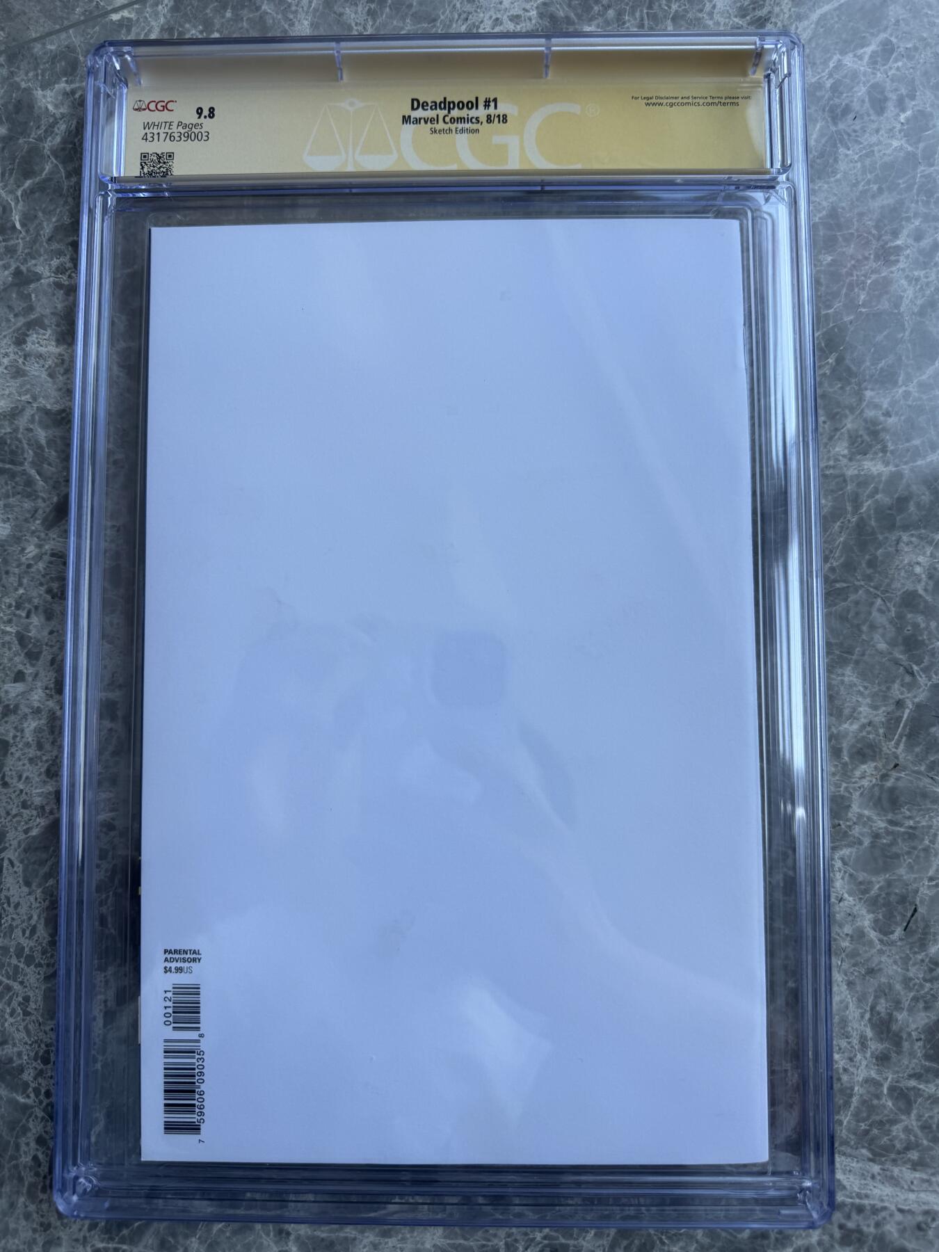 大麦马年第二场  2023年 findingcard 漫威系列活动 彫仙老师受漫威官方邀请  在死侍• LGY#301:2018年发行的《死侍》#1半空白封面上绘制蓬莱三星