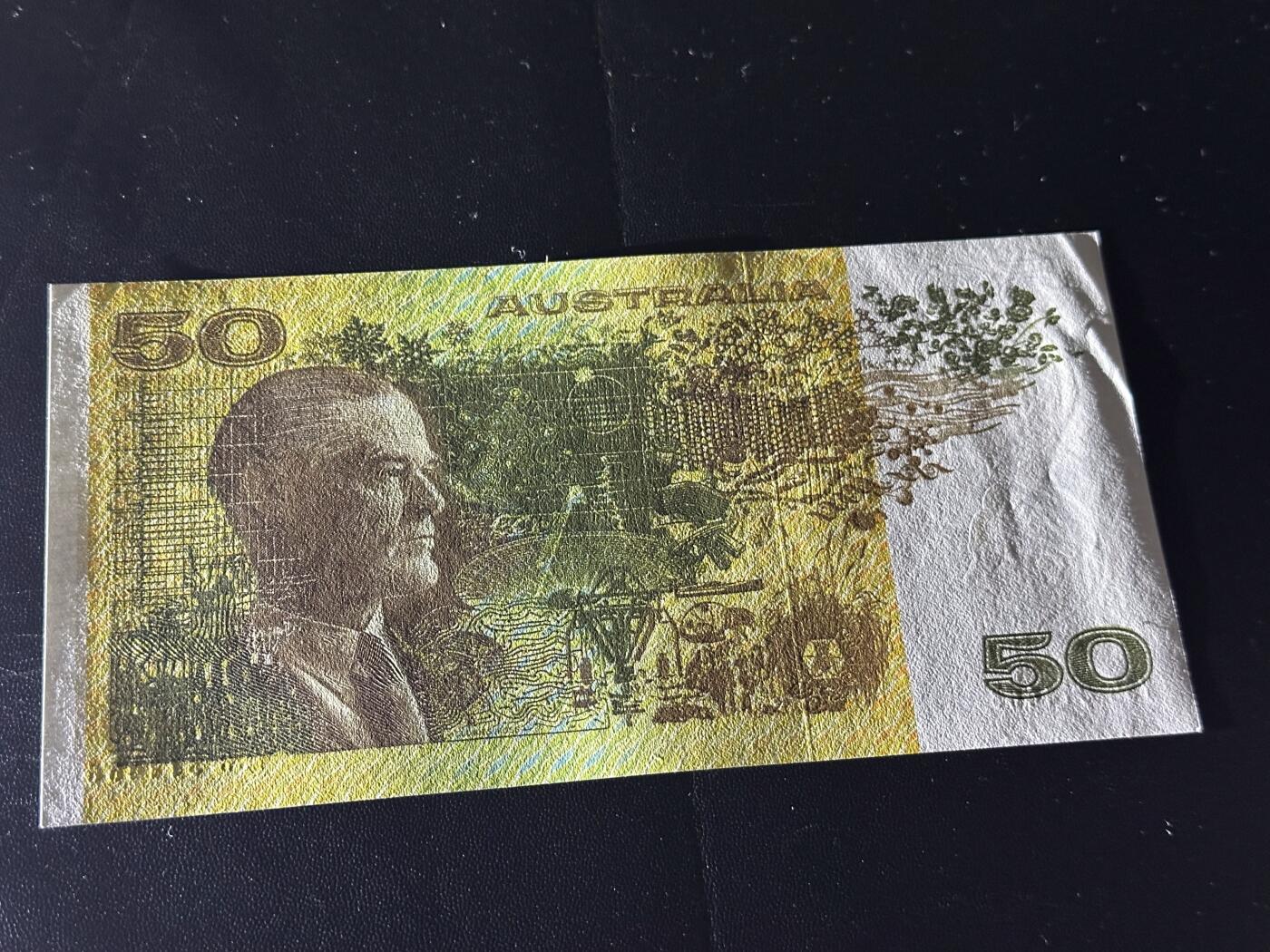 《外钞收藏家》第六百二十六期（精品场）（长期征集拍品、欢迎藏友们联系合作） 澳大利亚纸币版50元 AU品相