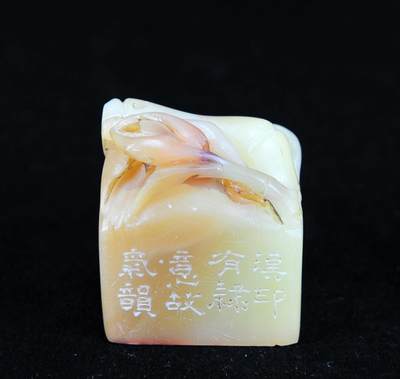  碧月说宝.近现代名家篆刻印章专场-纪晓岚纪念馆原馆长旧藏 - 寿山芙蓉石竹根雕印章