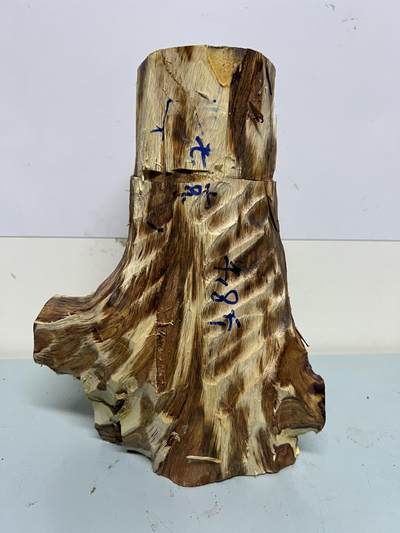 零元拍：  海南黄花梨紫梨大黑线树头，高油高密，重约4.6近。尺寸约90/260/145MM - 零元拍：  海南黄花梨紫梨大黑线树头，高油高密，重约4.6近。尺寸约90/260/145MM