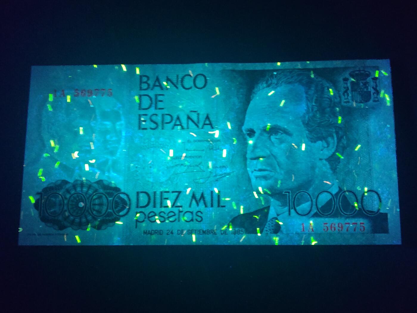 2026四月第二期，总第223期 西班牙1985版10000比赛塔数字字母冠UNC- 卡洛斯国王和菲利佩王子 最高面值