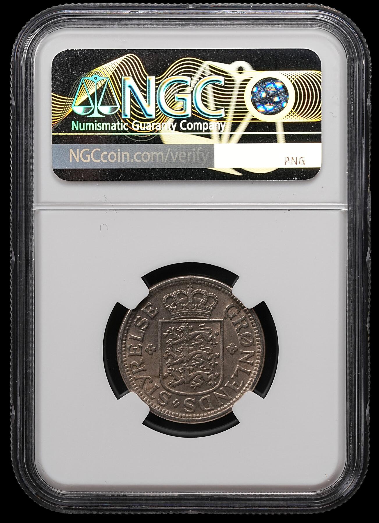 修遠堂世界钱币第111期 NGC MS62 1926年格陵兰25欧尔