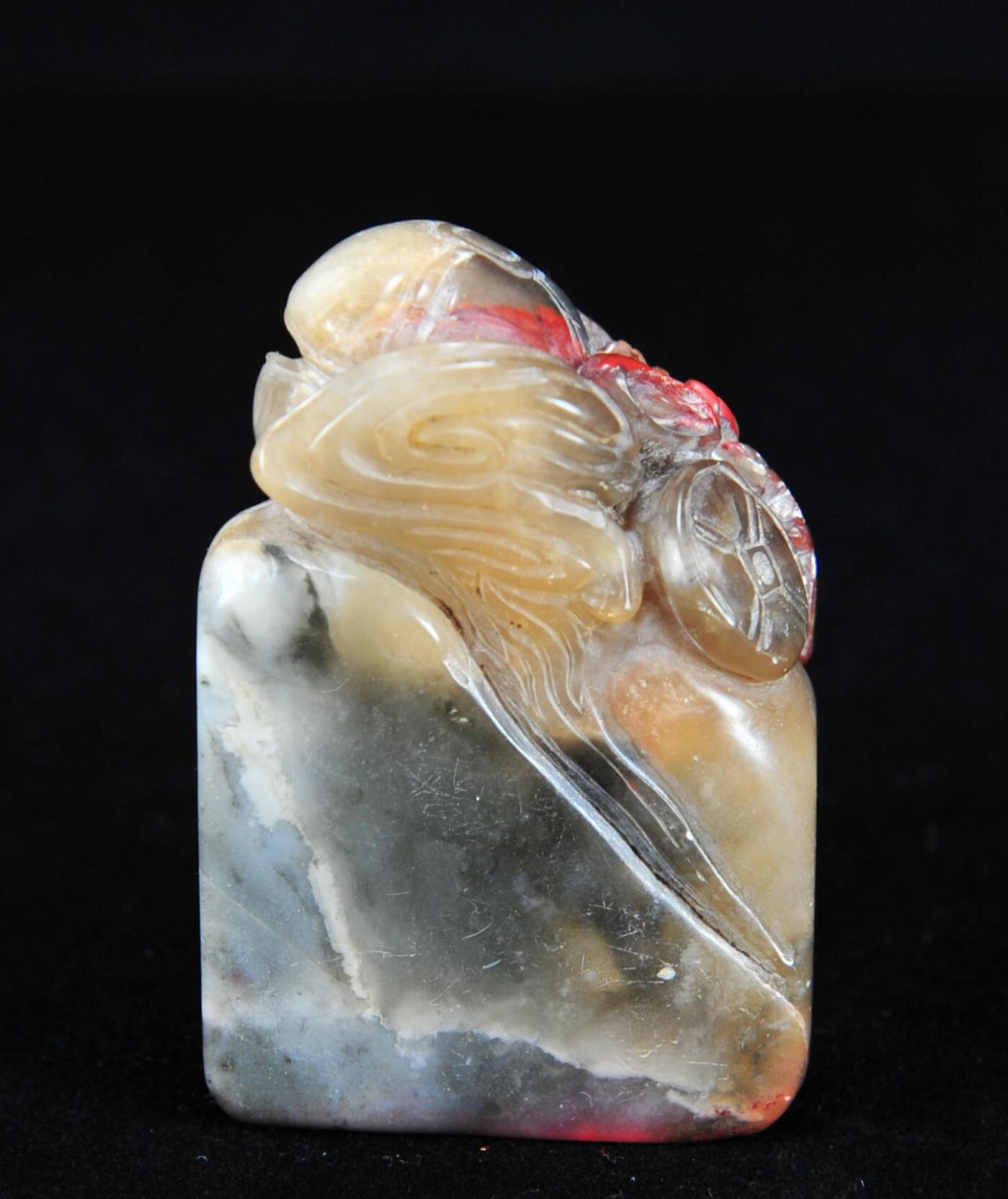  碧月说宝.近现代名家篆刻印章专场-纪晓岚纪念馆原馆长旧藏 寿山巧雕万福钮印章