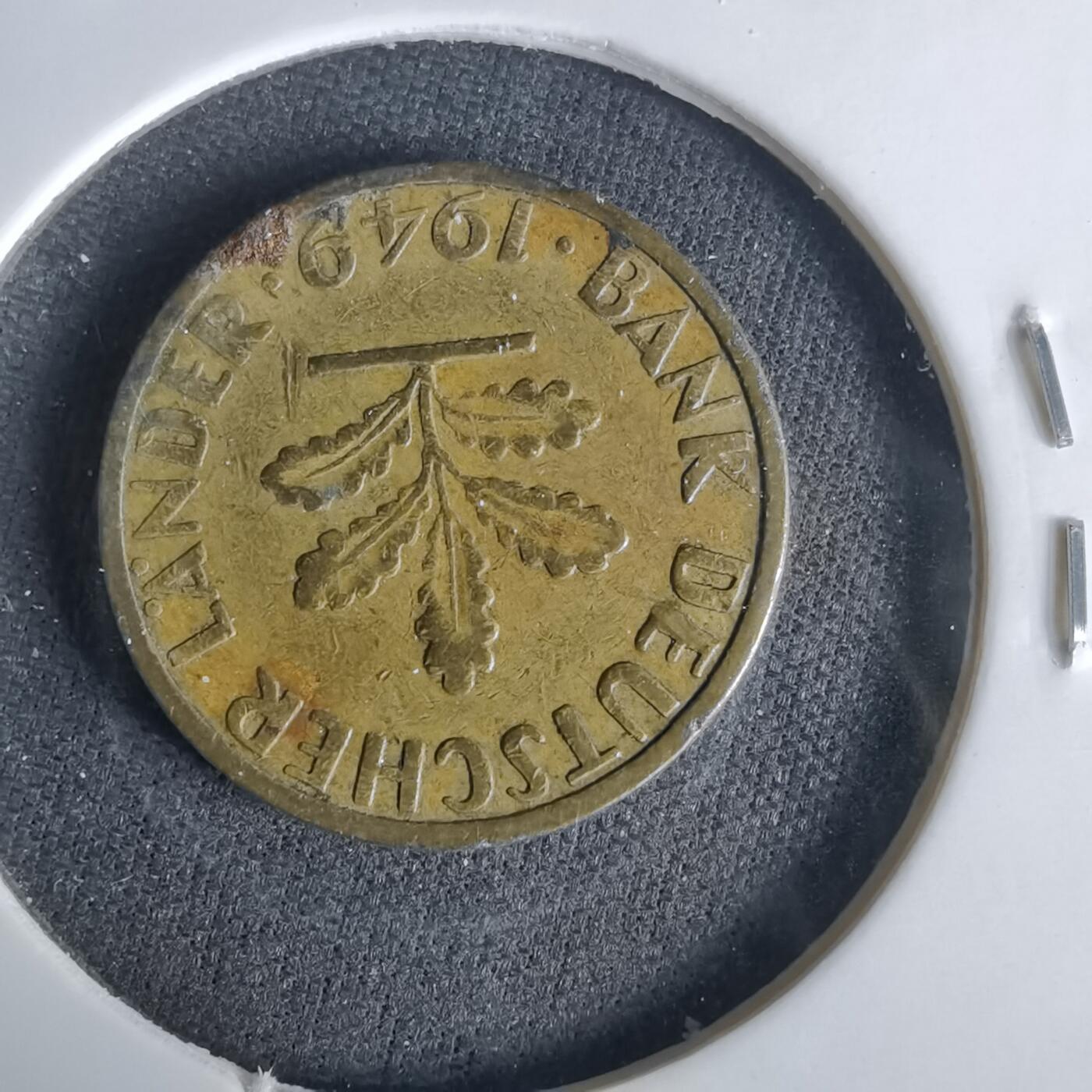 沼泽如烟--第1049场 德国1949年5芬尼银行版