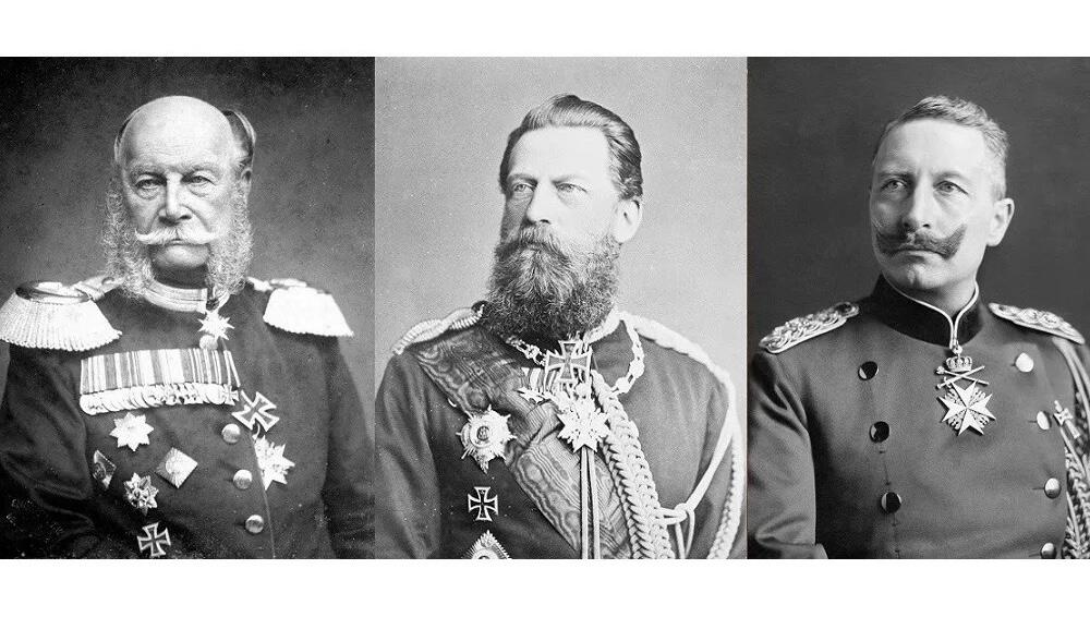 【艺术】德国艺术大章 三皇之年+三皇金币+鹰徽铁十字 高浮雕精制彩色超大镀金章 70MM  121克