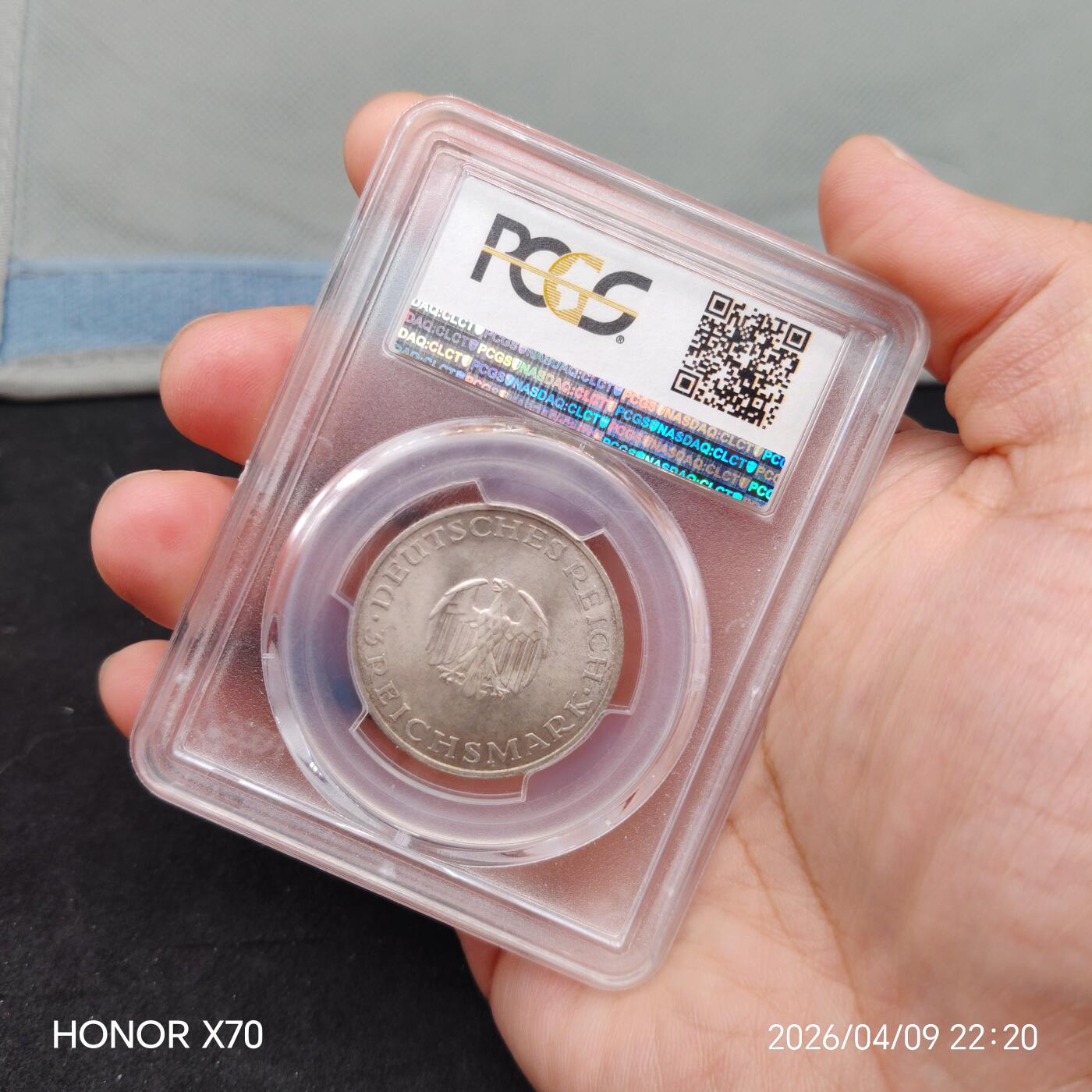 德国魏玛1929年F版3马克莱辛银币