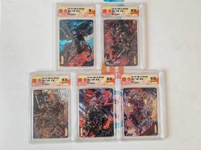 阳大大卡牌拍卖第110期（持续收拍品，周六晚上九点截拍，进群福利早知道） - 【五子良将】百里卡牌 神魔三国 魏武扬鞭苍之飞鸿 五子良将 张辽+张郃+徐晃+于禁+乐进 折光5张