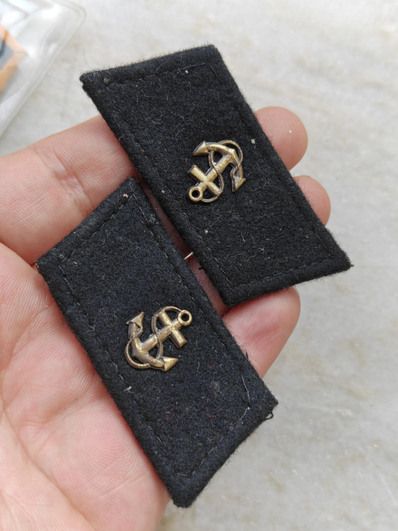 社会主义国家早期徽章符号专拍 海锚徽章一对