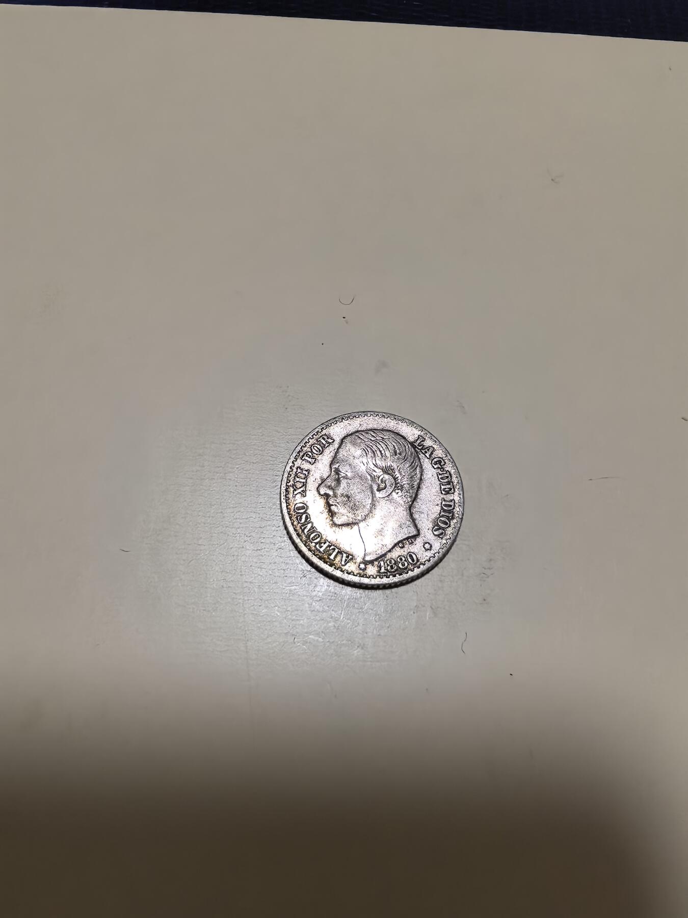 长老汇马年精选第十七场拍卖 1880西班牙阿方索十二世50分银币，2.5克835银（4）