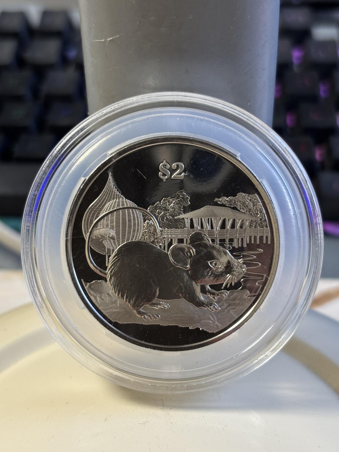 第196期拍卖  新加坡2020年十二生肖鼠年铜镍纪念币无盒无证书