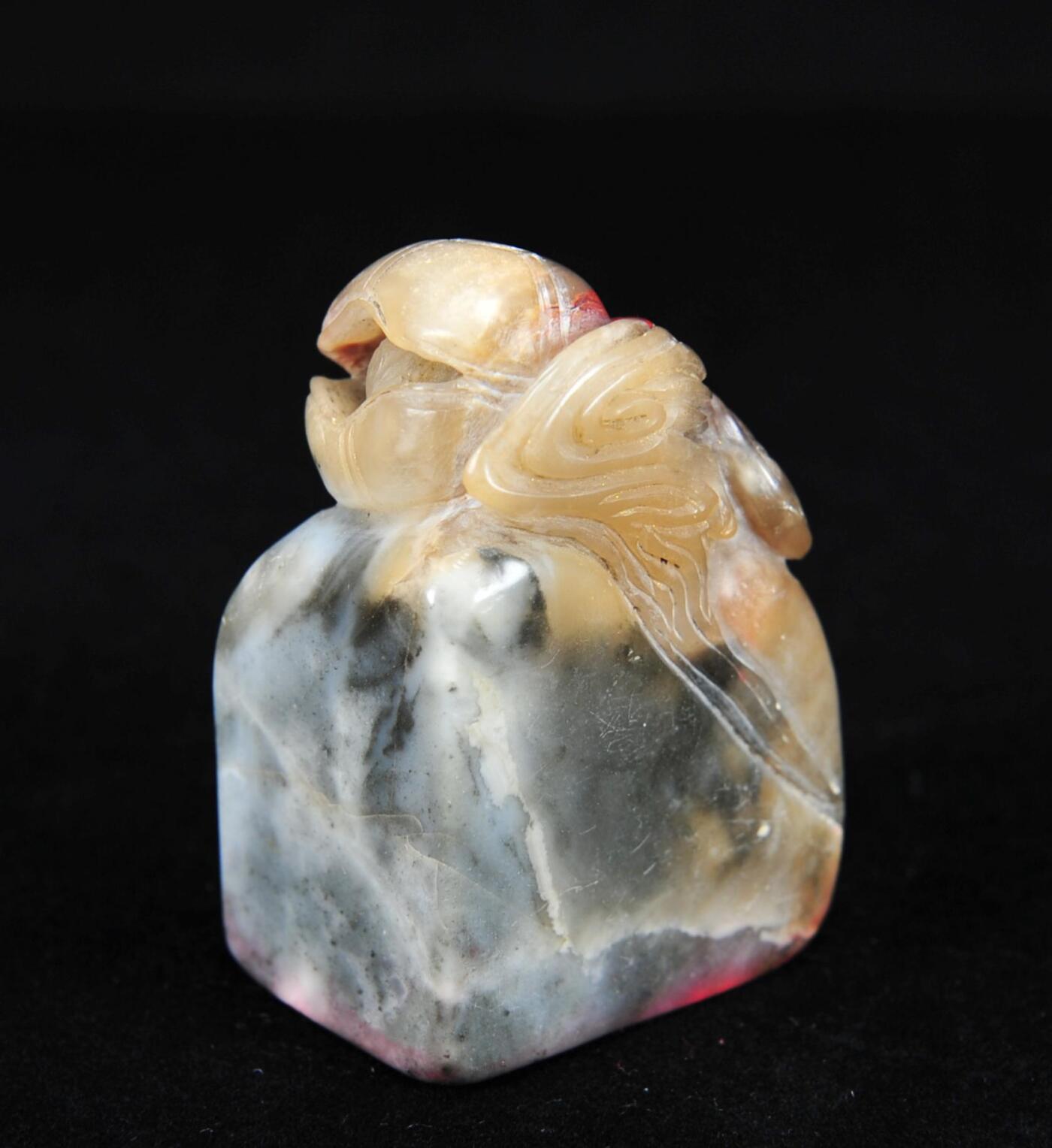  碧月说宝.近现代名家篆刻印章专场-纪晓岚纪念馆原馆长旧藏 寿山巧雕万福钮印章