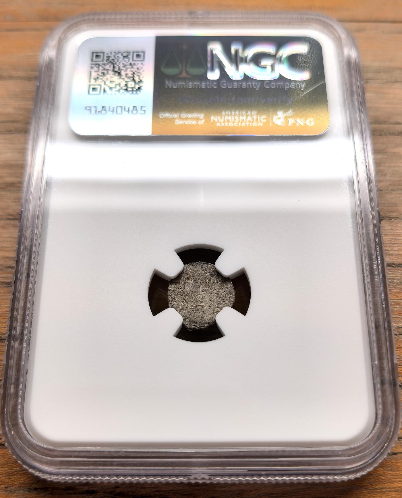 凡希社世界钱币微拍第三百二十二期 1727雷根斯堡自由市1芬尼单面银币NGC-MS64