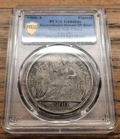 凡希社世界钱币微拍第三百二十二期 - 1900A法属印度支那皮亚斯特大银PCGS-XFD