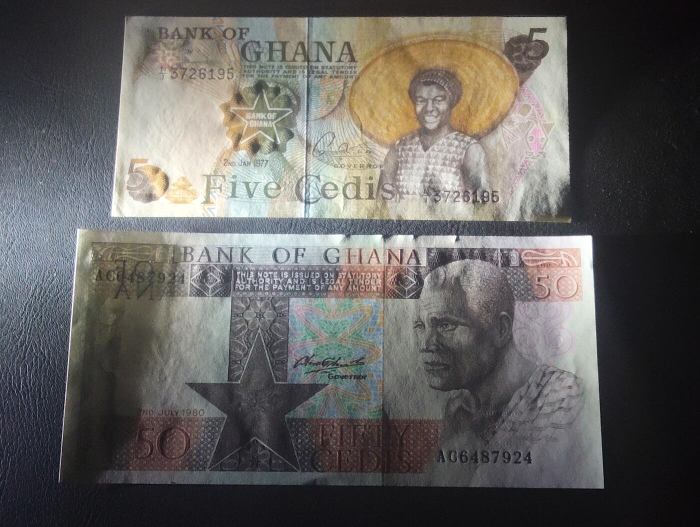 2026四月第二期，总第223期 加纳纸币批量两张UNC-/UNC