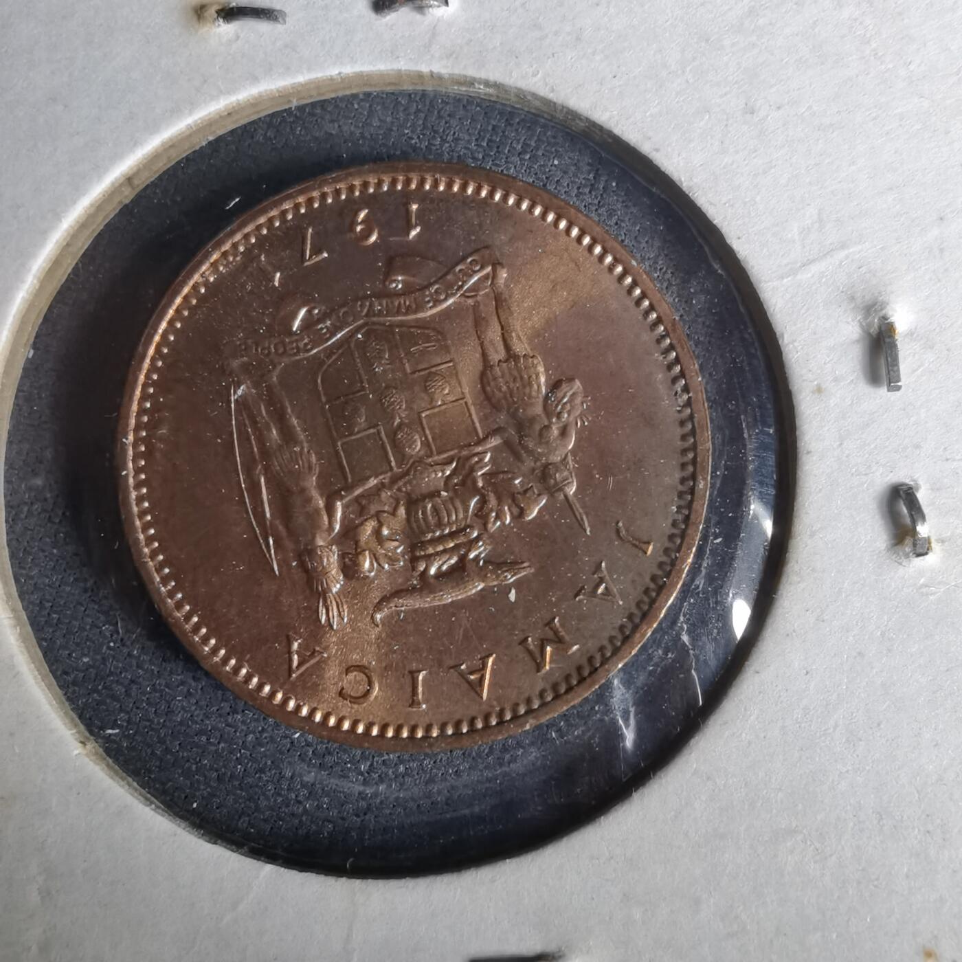 沼泽如烟--第1049场 牙买加1971年一分FAO纪念币