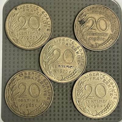 2026年第44场各国散币拍卖（总第194场） - 法国20生丁5枚