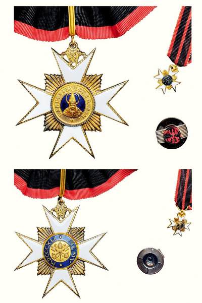 中贸圣佳2026四季・迎春拍卖会 六盈堂藏泉 钱币 证章 卡牌专场 - 梵蒂冈圣西尔维斯特骑士团勋章 长58.5mm