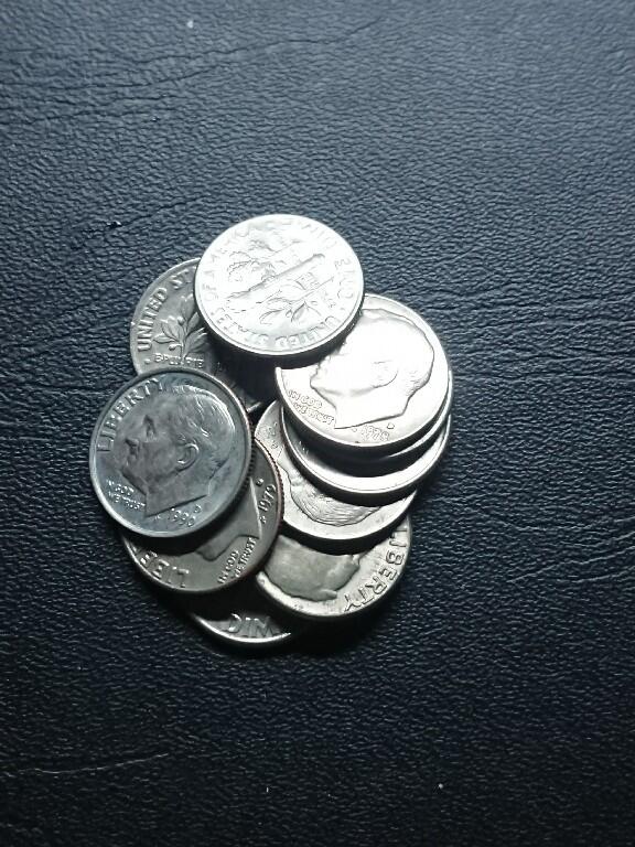 松南世界钱币——260409 美国10美分镍币10枚3