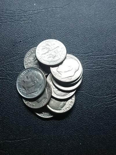 松南世界钱币——260409 - 美国10美分镍币10枚3