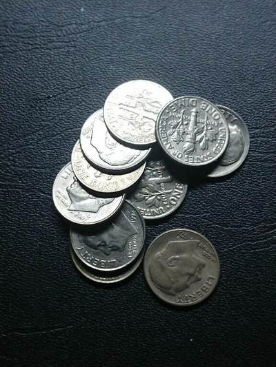 松南世界钱币——260409 - 美国10美分镍币10枚1