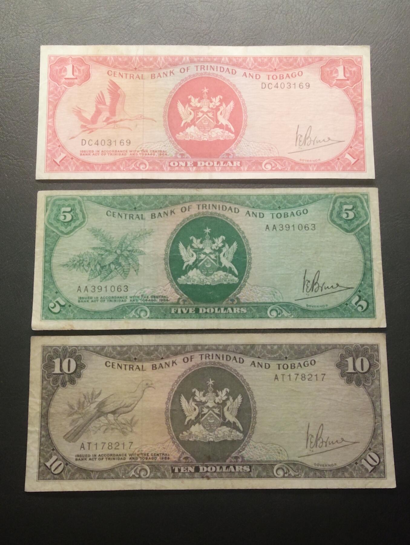 2026四月第二期，总第223期 特立尼达和多巴哥1977版1+5+10元流通好品XF/流通品相·