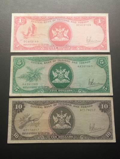 2026四月第二期，总第223期 - 特立尼达和多巴哥1977版1+5+10元流通好品XF/流通品相·